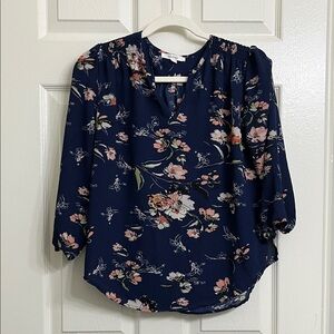 Floral Navy Blouse - Stitch Fix